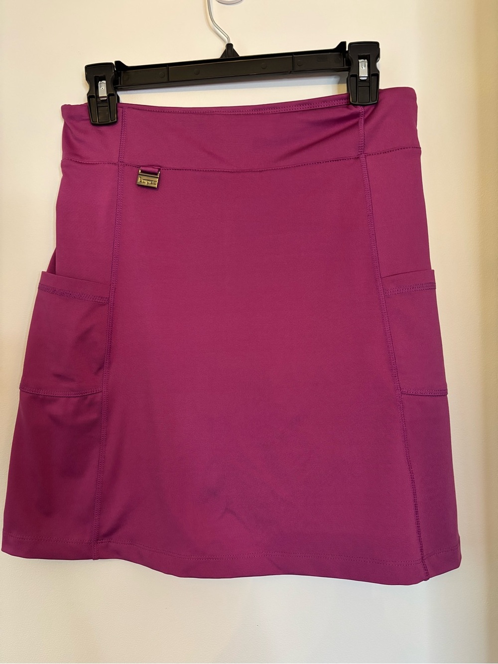 Women's A-Line Active Skirt in Fuchsia with Side Pockets